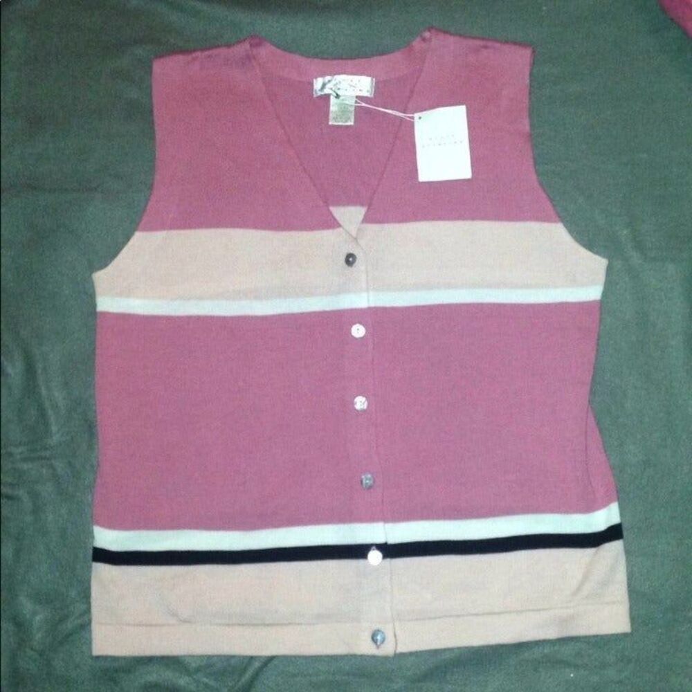 Scott Sterling sleeveless blouse size M